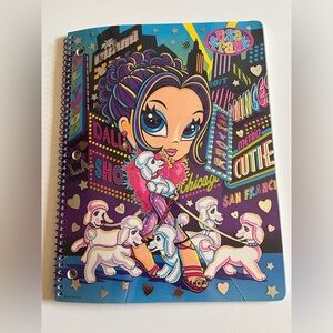 Vintage Lisa Frank Glamour Girl 50 page lined Spirial Notebook poodle cities